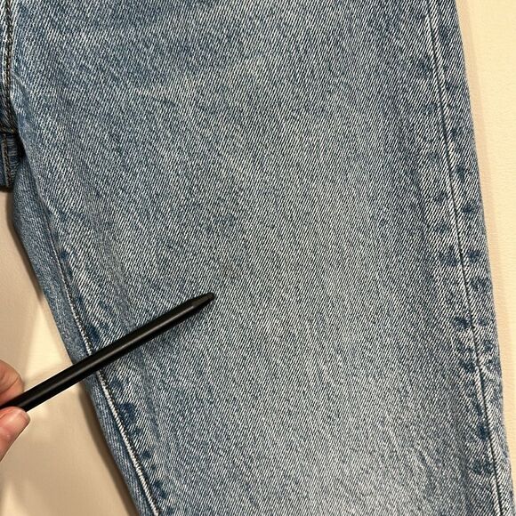 Levi’s Raw Hem Wedgie Icon Fit Ankle Button Fly Blue Jeans Cotton Women Size 26 - Picture 8 of 10